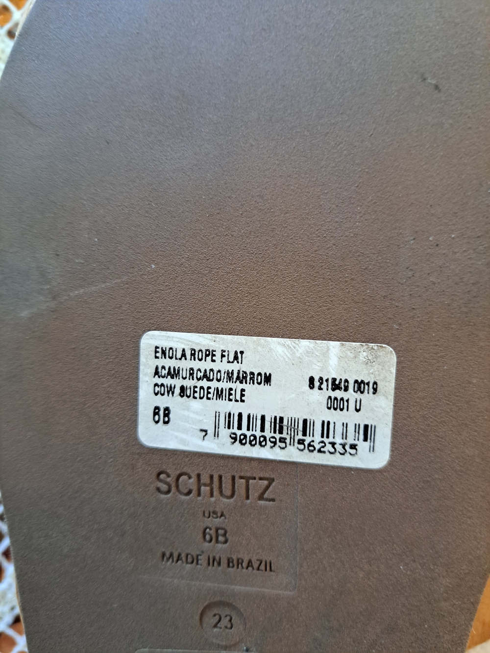 Schutz Enola Rope Suede Slide Sandals with Gold Buckles 6b New - Picture 4 of 4